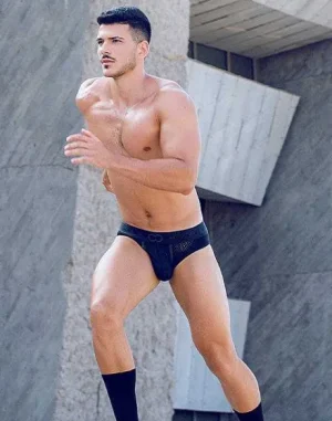 Clearance Aktiv Pegasus Brief Underwear-Black/Green Briefs