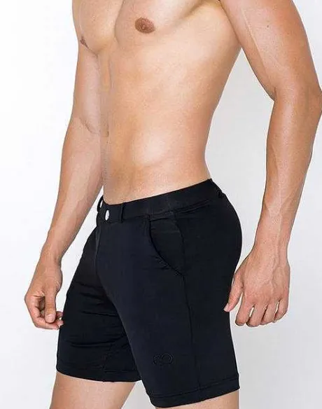 Shop S61 Long Bondi Shorts-Black Shorts & Pants