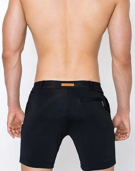 Shop S61 Long Bondi Shorts-Black Shorts & Pants