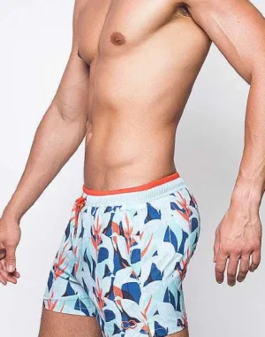New S70 Print Shorts-Caribbean Twist Beach Shorts