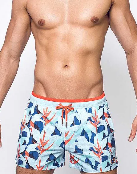 New S70 Print Shorts-Caribbean Twist Beach Shorts