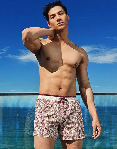 Cheap S70 Print Shorts-Pastel Hawaii Beach Shorts