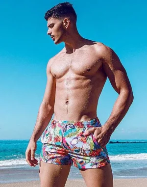 Sale S50 Print Swimshorts-Aves Purple Sustainable Beachwear