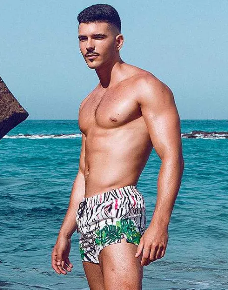 Online S50 Print Swimshorts-Siberian Sustainable Beachwear