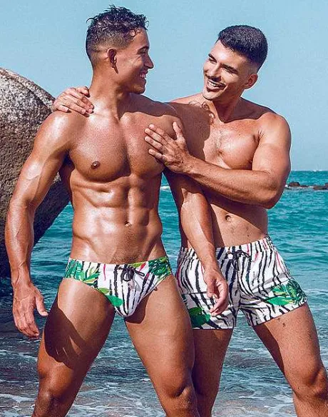 Online S50 Print Swimshorts-Siberian Sustainable Beachwear