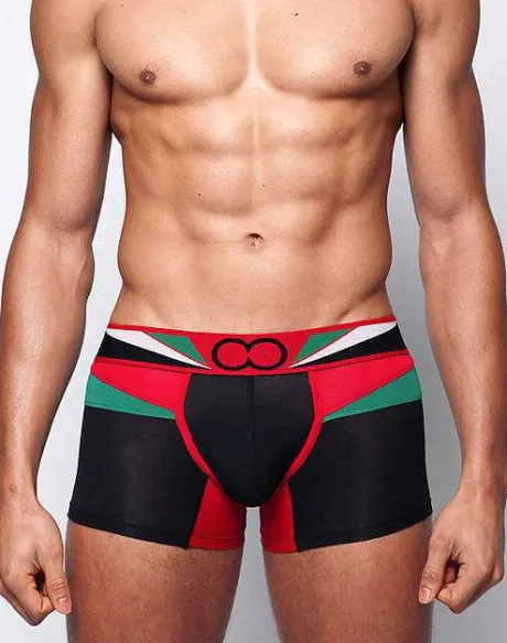 Store U31 Vavoom Trunk Underwear-Black/Green Trunks