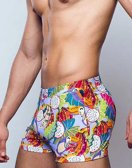 New V60 Bondi Print Swim Trunks-Aves Purple Sustainable Beachwear