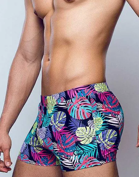 Best Sale V60 Bondi Print Swim Trunks-Monstera Black Sustainable Beachwear
