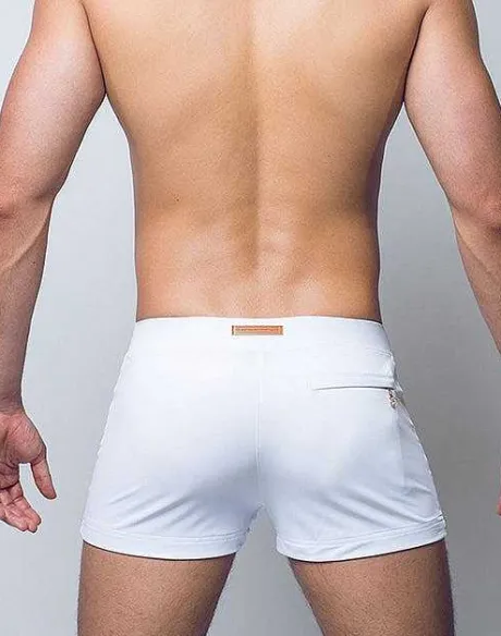 Hot V60 Bondi (Series 1) Swim Trunks-White Swimwear