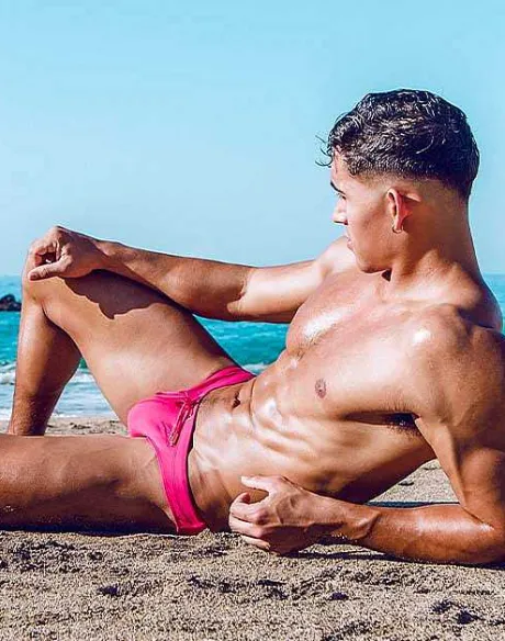 Clearance V20 Core Swimwear-Fuchsia Red Sustainable Beachwear