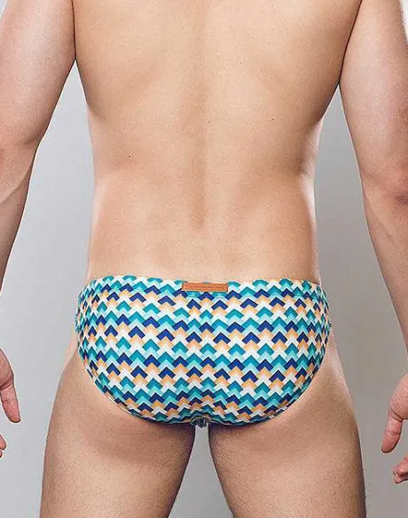 Fashion V20 Print Swim Brief-Chevy Blue Swimwear