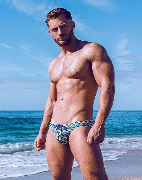 Fashion V20 Print Swim Brief-Chevy Blue Swimwear