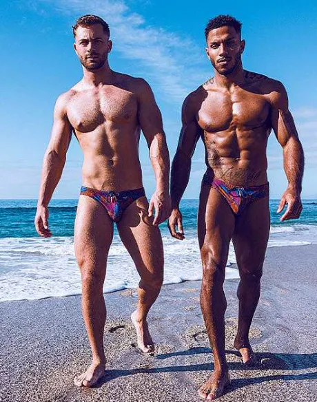 Best V20 Print Swim Brief-Stallion Navy Swimwear