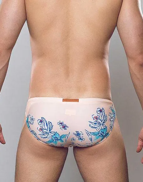 Outlet V20 Print Swim Brief-Tahiti Peach Swimwear