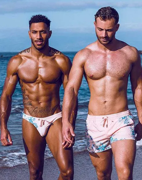 Outlet V20 Print Swim Brief-Tahiti Peach Swimwear