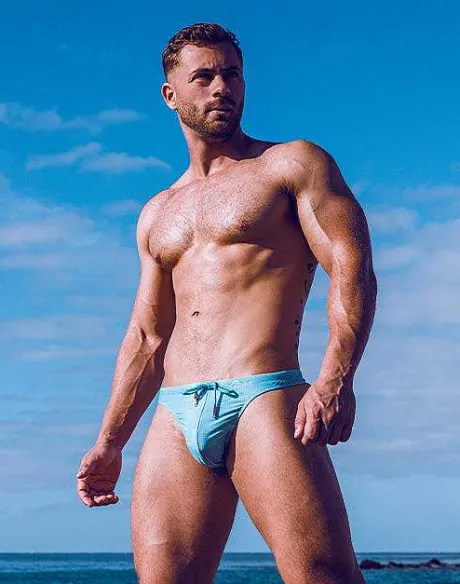 Clearance V80 Print Swim Thong-Nautica Green Sustainable Beachwear