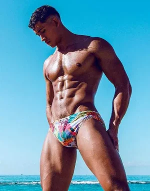 Cheap V10 Print Swimwear-Aves Purple Sustainable Beachwear